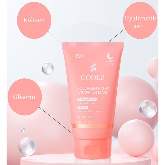 Coolz Soyulabilir Kolajen Gece Maskesi- Collagen Night Wrapping Mask