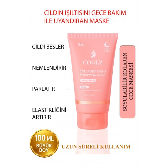 Coolz Soyulabilir Kolajen Gece Maskesi- Collagen Night Wrapping Mask