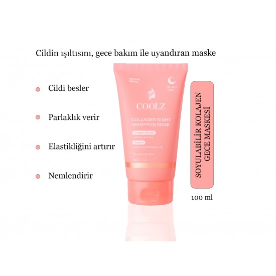 Coolz Soyulabilir Kolajen Gece Maskesi- Collagen Night Wrapping Mask